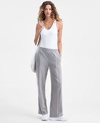 Id Ideology Women's Piping-Trim Fleece Pull-On Pants, Macy's Exclusive