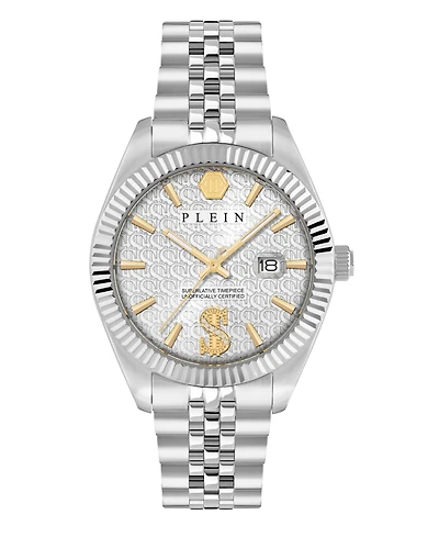 Philipp Plein Men's Silver Stainless Steel Watch, 41mm