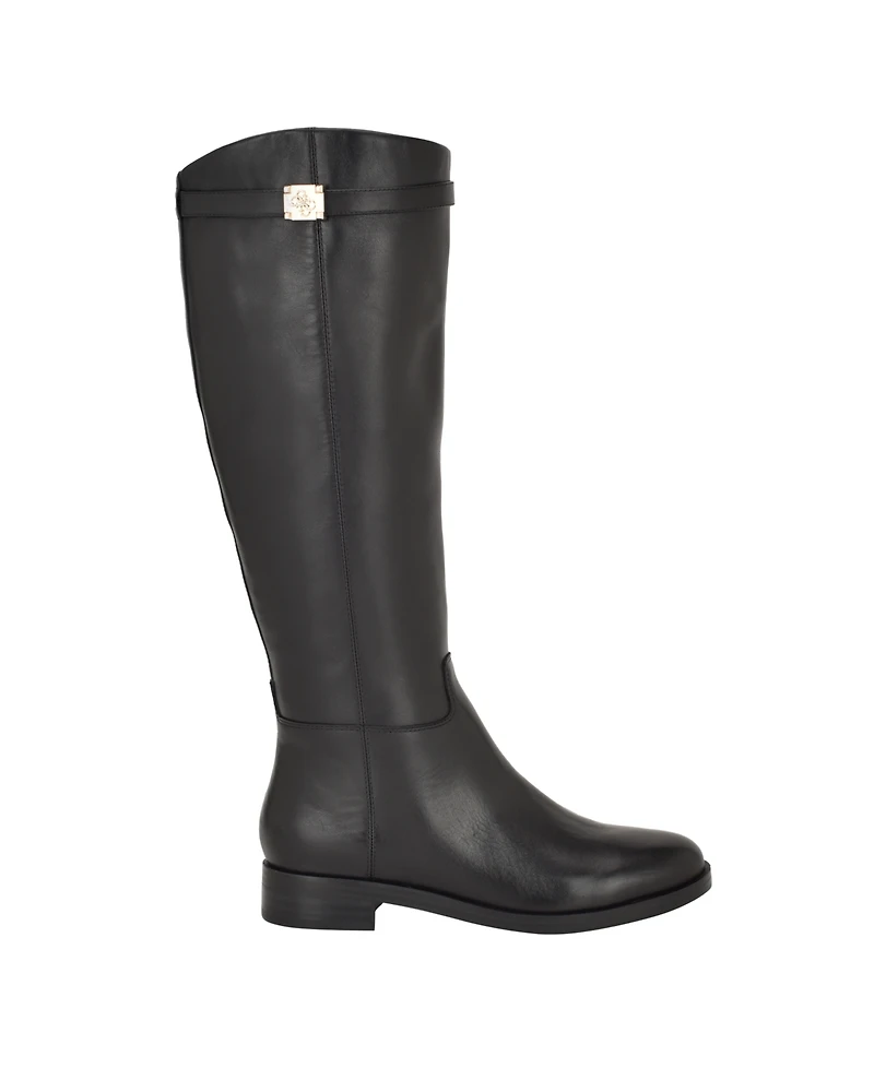 Guess Women's Zoro Wide Calf Leather Riding Boots