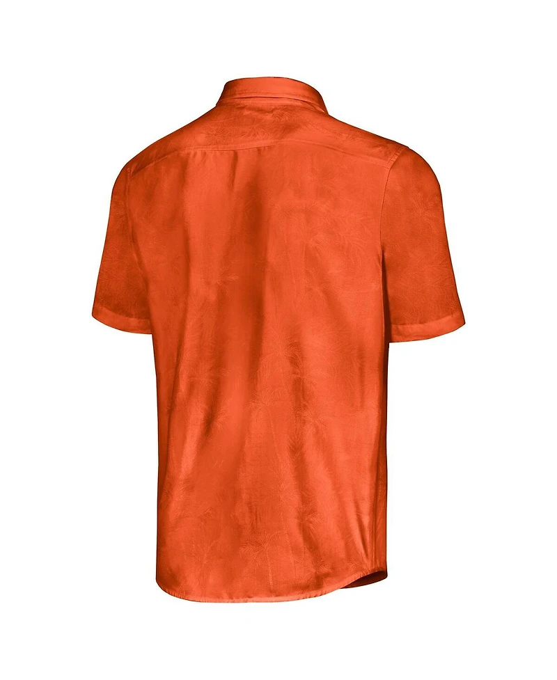 Tommy Bahama Men's Texas Orange Texas Longhorns Sport Coconut Point Palm Vista IslandZone Button-Up Shirt