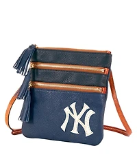 Dooney & Bourke New York Yankees Infield Triple Zip Crossbody Purse