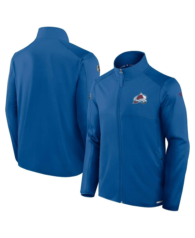 Fanatics Men's Blue Colorado Avalanche Authentic Pro Rink Fleece Full-Zip Jacket