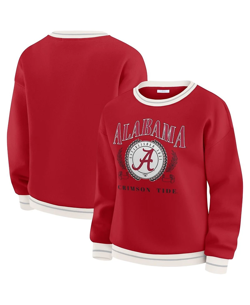 Wear by Erin Andrews Women's Crimson Alabama Tide Seal Sweatshirt