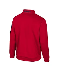 Colosseum Men's Red Ole Miss Rebels Mainframe Quarter-Zip Fleece Jacket