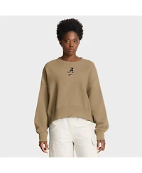 Nike Women's Tan Alabama Crimson Tide Oversized Phoenix 2-Hit Pullover Sweatshirt