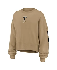 Nike Women's Tan Tennessee Volunteers Oversized Phoenix 2-Hit Pullover Sweatshirt
