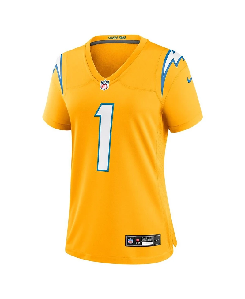 Nike Women's Quentin Johnston Gold Los Angeles Chargers Alternate Charger Power Game Jersey