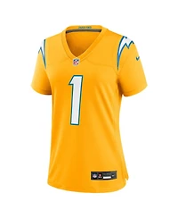 Nike Women's Quentin Johnston Gold Los Angeles Chargers Alternate Charger Power Game Jersey