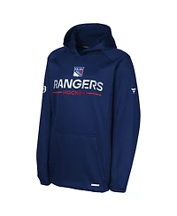 Fanatics Big Boys and Girls Navy New York Rangers Authentic Pro Rink Raglan Hoodie