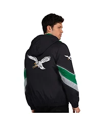 Starter Men's Black/Green Philadelphia Eagles Thursday Night Gridiron Vintage Logo Full-Zip Hoodie