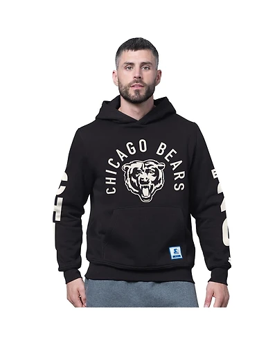 Starter Men's Black Chicago Bears Handoff Fleece Hoodie Sweatshirt