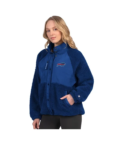 Starter Women's Royal Buffalo Bills On the Ball Sherpa Jacket
