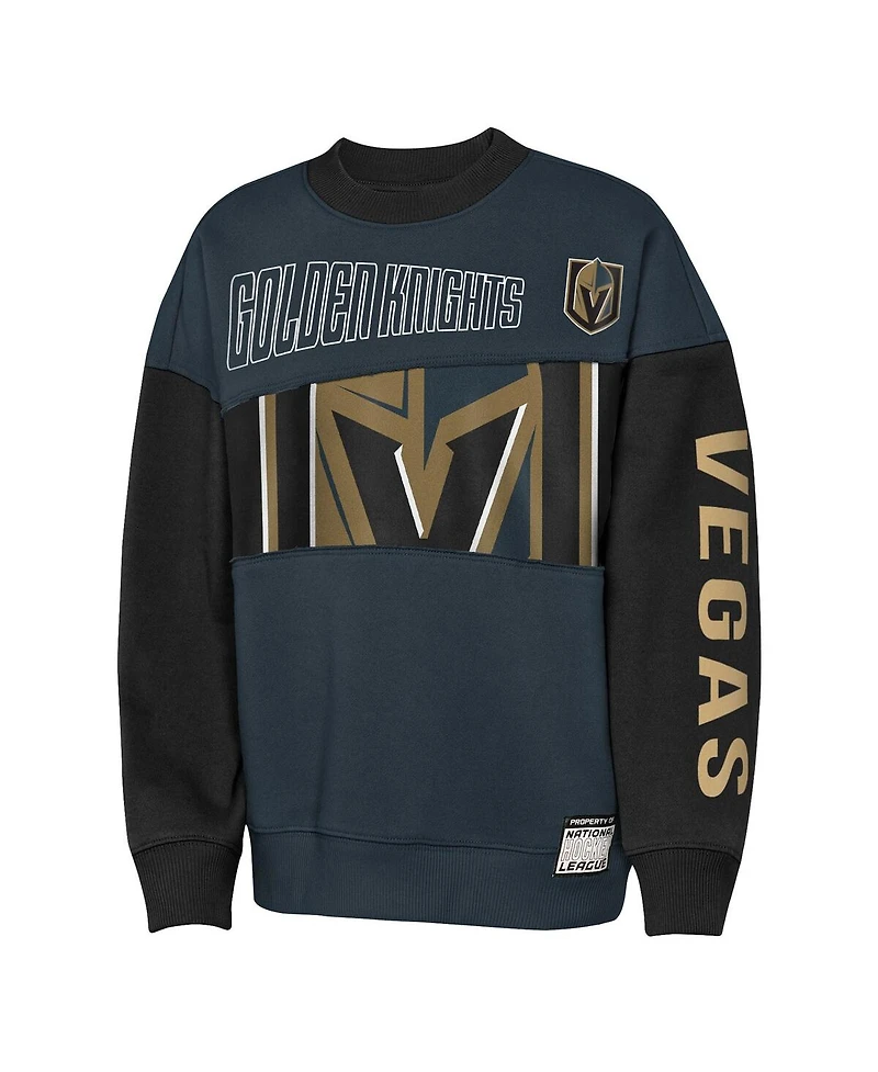 Outerstuff Big Boys and Girls Steel/Black Vegas Golden Knights Impact Player Sweatshirt