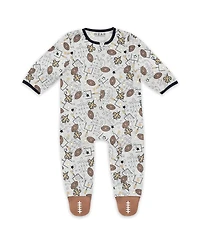 Wear by Erin Andrews Baby Boys and Girls Newborn New Orleans Saints Sleep Play Full-Zip Sleeper Bib Set