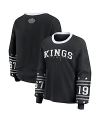 Wear by Erin Andrews Women's Black Los Angeles Kings Long-Sleeve Sport T-Shirt