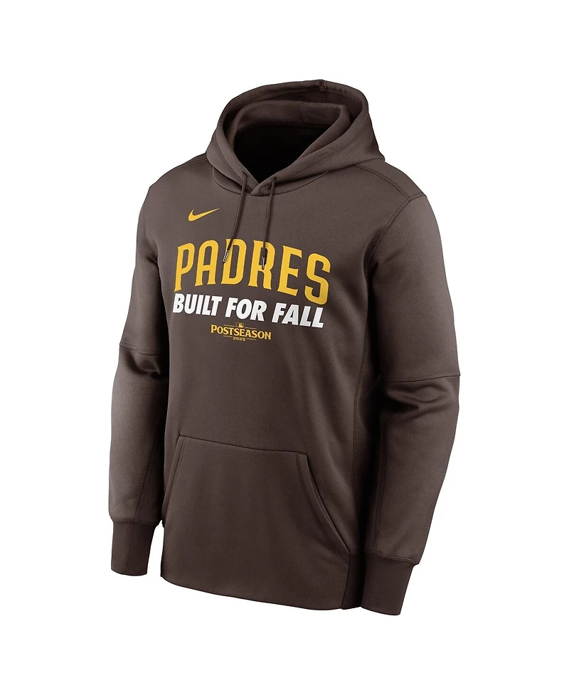 Nike Men's Brown San Diego Padres 2025 Mlb Postseason Authentic Collection Therma Fleece Hoodie