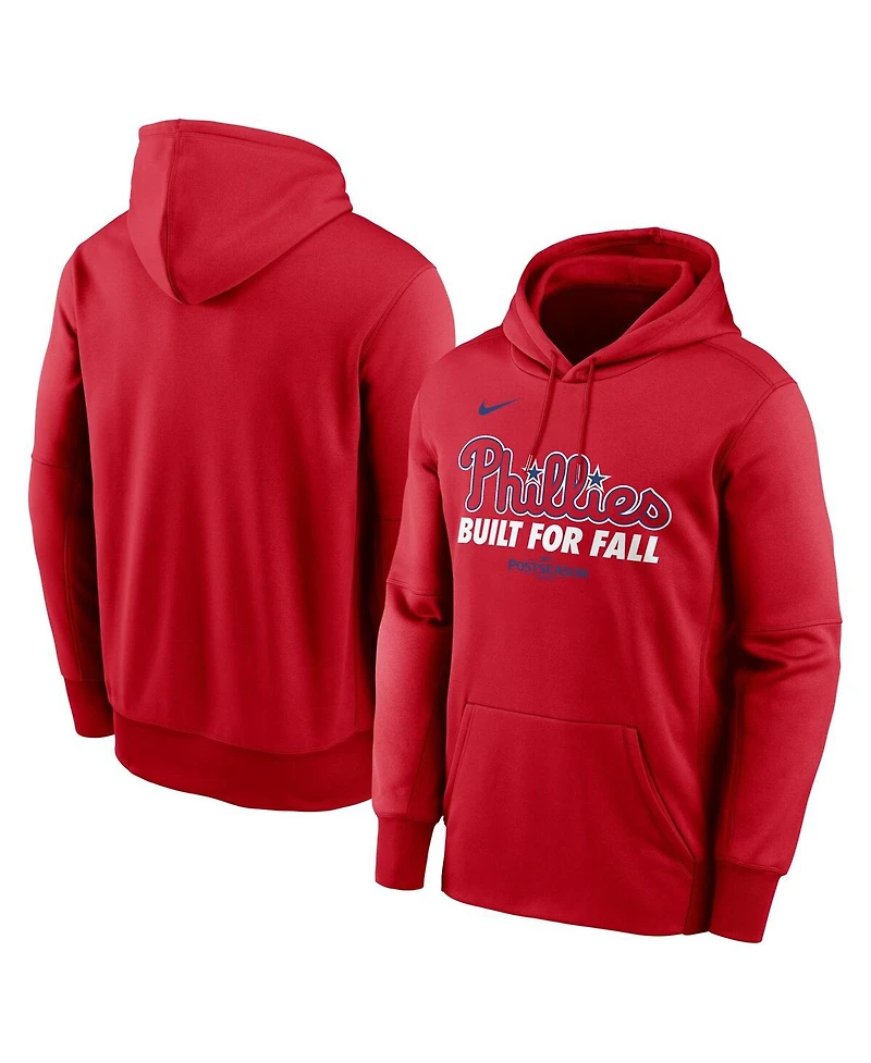 Nike Men's Red Philadelphia Phillies 2025 Mlb Postseason Authentic Collection Therma Fleece Hoodie