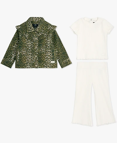7 For All Mankind Baby Girls 3-Piece Jacket, T-Shirt and Pants Set