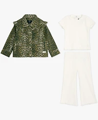 7 For All Mankind Baby Girls 3-Piece Jacket, T-Shirt and Pants Set