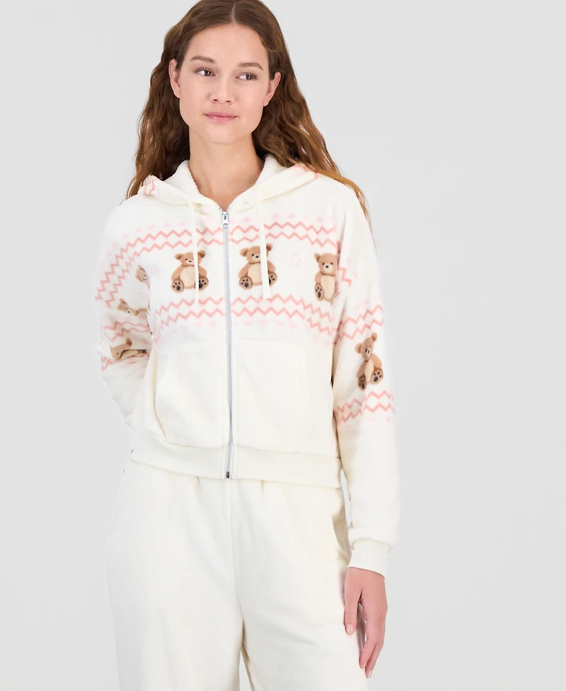 Sincerely Jules Juniors' Cozy Cropped Full-Zip Hoodie