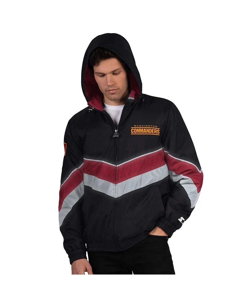 Starter Men's Black/Burgundy Washington Commanders Thursday Night Gridiron Full-Zip Jacket