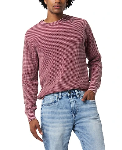 Buffalo David Bitton Men's Washy Textured Knit Crewneck Sweater