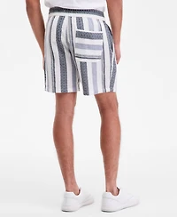 Sun + Stone Men's Eilish Regular-Fit 6" Striped Shorts, Macy's Exclusive