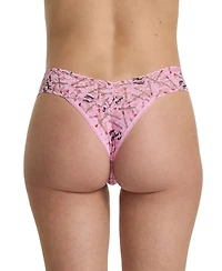 Hanky Panky Women's Printed Signature Lace Original Rise Thong Underwear