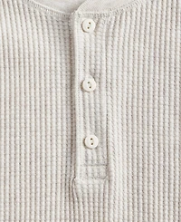 Sun + Stone Men's Thermal Waffle-Knit Henley Shirt, Macy's Exclusive