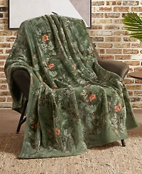 Lucky Brand Wildflower Plush Throw, 50" x 70"