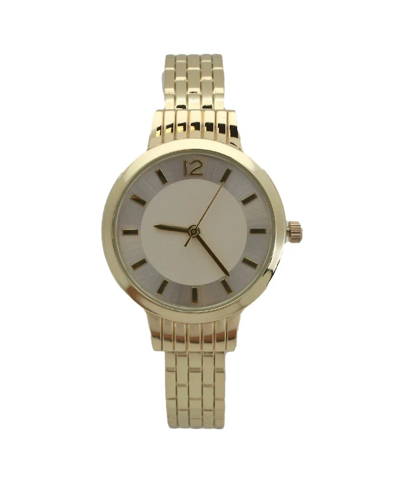 Olivia Pratt Gold Textured Bangle Watch
