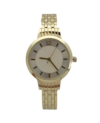 Olivia Pratt Gold Textured Bangle Watch