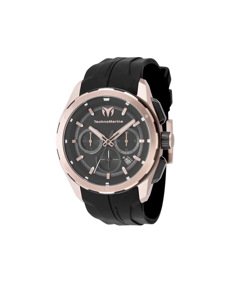 Technomarine Men's Tm-318102 Ocean Quartz Chronograph Black Dial Watch
