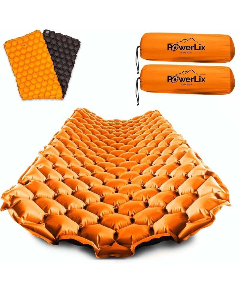 Powerlix 2-Pack Sleeping Pad Ultralight Inflatable Camping Air Mattress