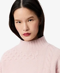 Lacoste Usa Women's Mock Neck Knit Sweater