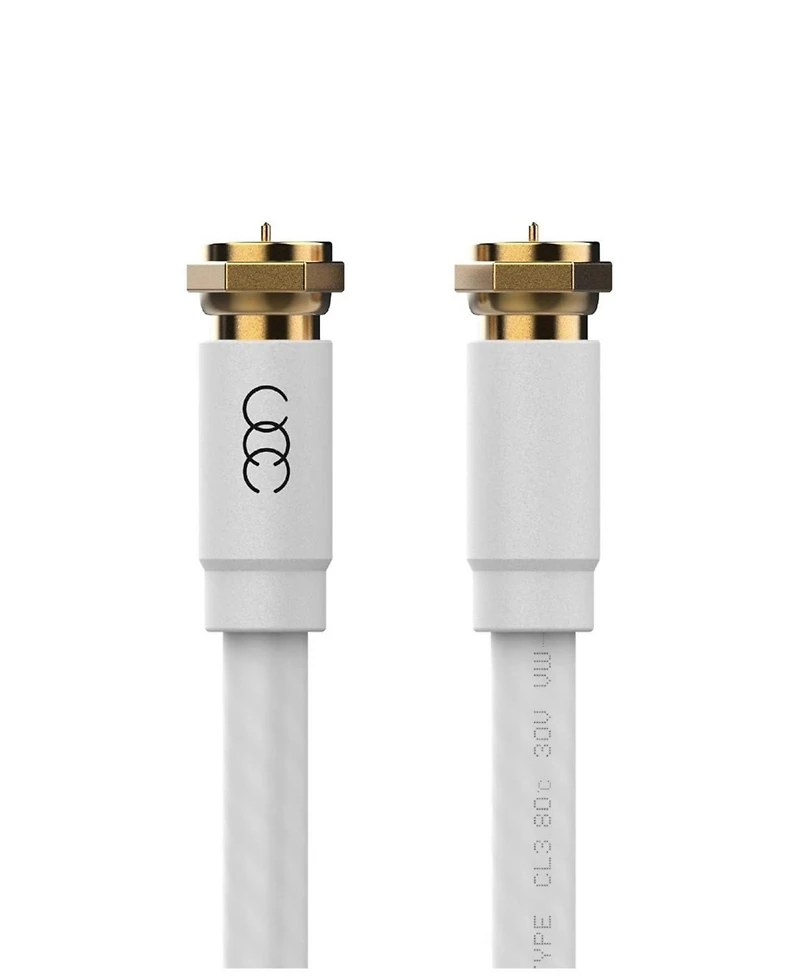 Ultra Clarity Cables RG6 Coaxial Cable CL3 In Wall Rated Digital Audio Video Satellite Extension Gold Plated Connectors