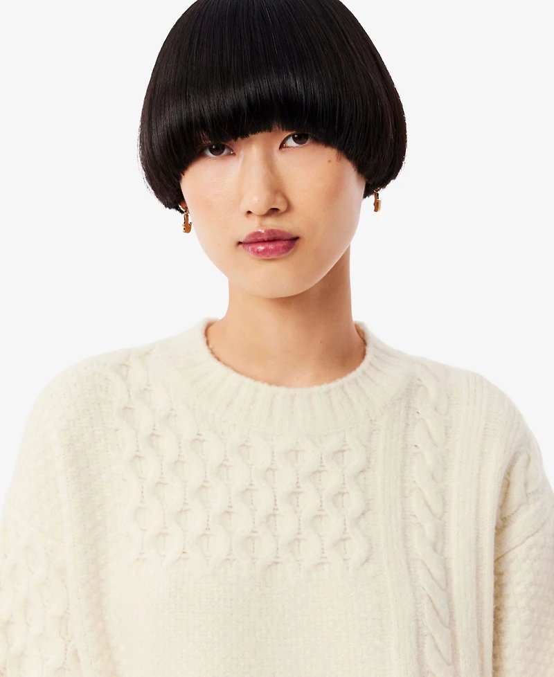 Lacoste Usa Women's Oversized Knit Sweater