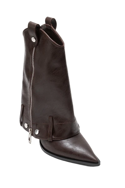 Prologue Shoes Lola Zip Pointed Toe Heel Boot (Women)