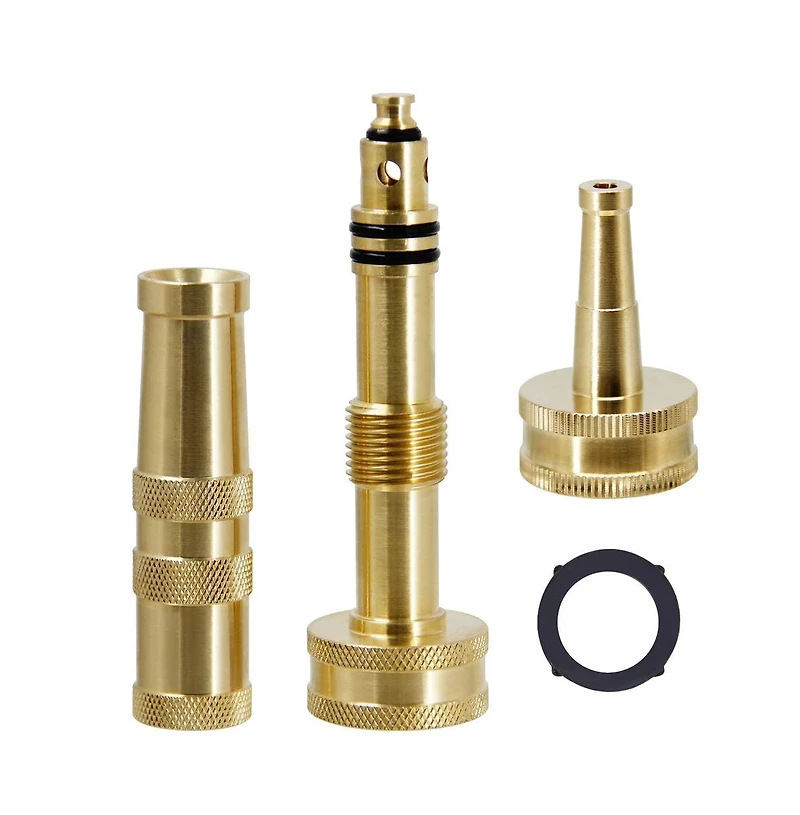 Twinkle Star Solid Brass Heavy Duty Adjustable Twist Hose Nozzle Jet Sweeper