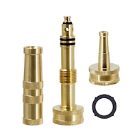 Twinkle Star Solid Brass Heavy Duty Adjustable Twist Hose Nozzle Jet Sweeper