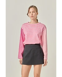 English Factory Women's Stripe Color Block Shirt