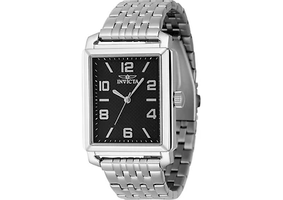 Invicta Men's 46659 Vintage Quartz 3 Hand Black Dial Watch