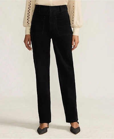 Lands' End Women's Corduroy High Rise Rail Straight Leg Pants