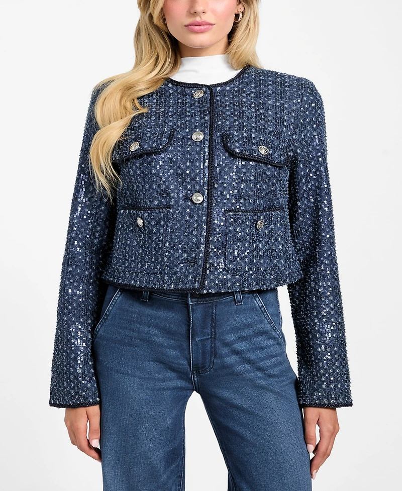 Guess Women's Elisa Collarless Jacket