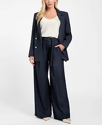 Guess Women's Zanita Pin Stripe Relaxed-Fit Pants