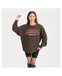 Gameday Couture Women's Brown Alabama Crimson Tide Leopard Oversized Sweatshirt