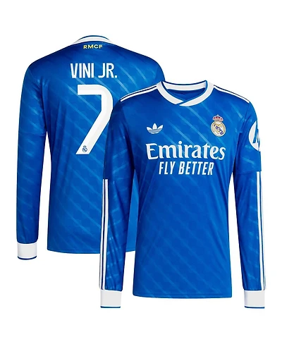 Adidas Men's Vinicius Junior Blue Real Madrid 2025/26 Third Replica Long Sleeve Player Jersey