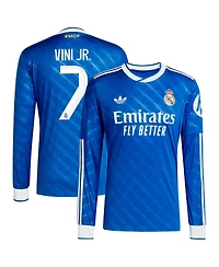 Adidas Men's Vinicius Junior Blue Real Madrid 2025/26 Third Replica Long Sleeve Player Jersey