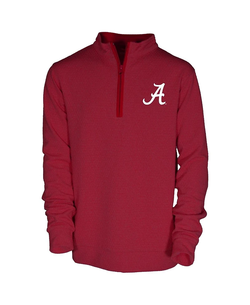 Garb Big Boys and Girls Crimson Alabama Tide Sterling Long Sleeve Quarter-Zip Performance Top