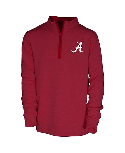 Garb Big Boys and Girls Crimson Alabama Tide Sterling Long Sleeve Quarter-Zip Performance Top